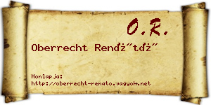Oberrecht Renátó névjegykártya